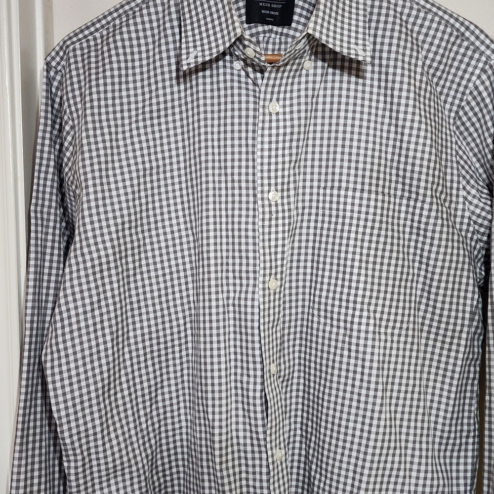 Nordstrom Black‎ and White Checkered Casual Shirt